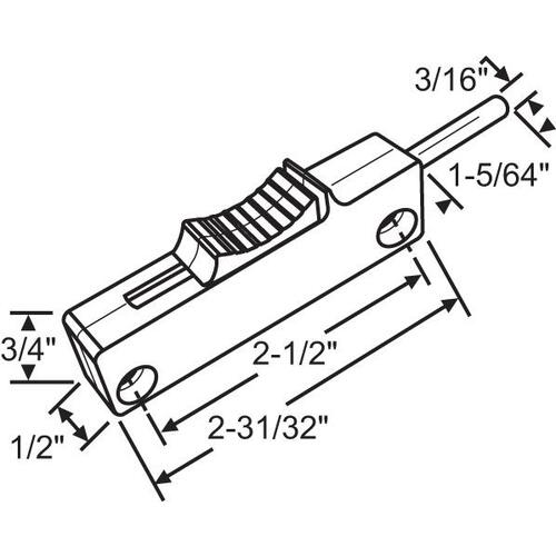 REVERSIBLE WINDOW LATCH WHT