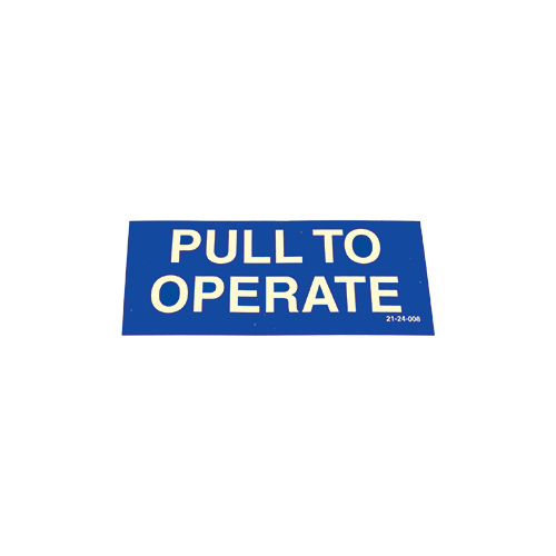 DECAL, PULL TO OPERATE