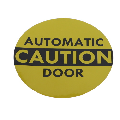 ASSA ABLOY 75-20-102 DECAL-CAUTION/ROUND YELLOW