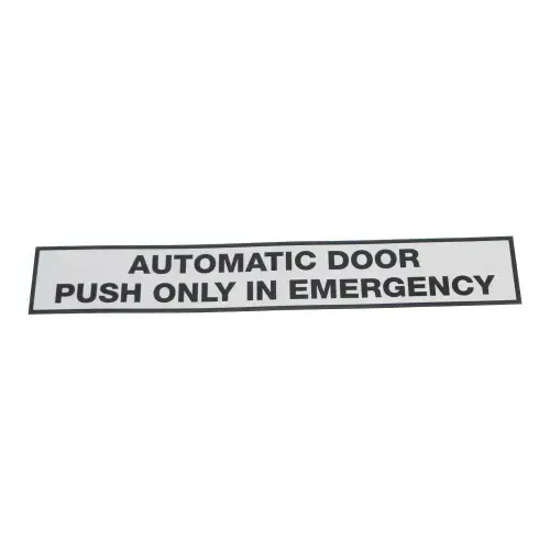 DECAL, AUTO DOOR EMERGENCY