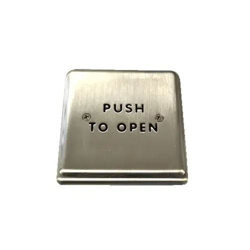 4.5" SQ PUSH PLATE-PTO TEXT