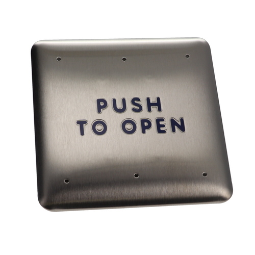 4.75" SQ PUSHPLATE-PTO TEXT