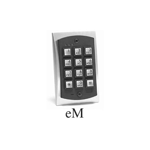 2000eM Flush-mount Backlit Access Control Keypad, Metal Trim