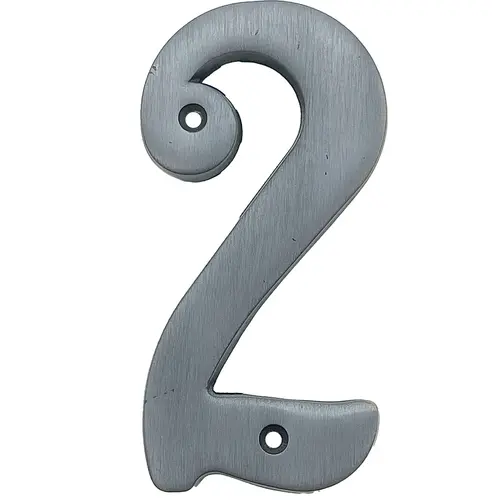 Solid Brass House Number 2 Oil Rubbed Bronze 4" - pack of 10