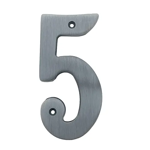 Solid Brass House Number 5 Oil Rubbed Bronze 4" - pack of 5