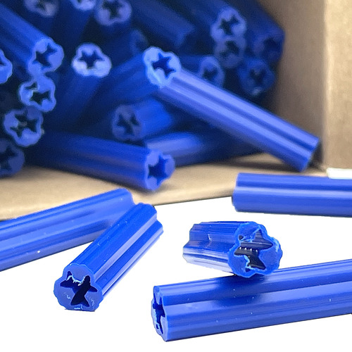 CRL EXP2010-XCP100 5/16" Hole, 1-1/2" Length 14 or 1/4" Screw Expanding Plastic Blue Screw Anchors - pack of 100