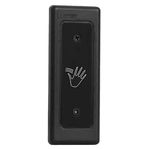 SureWave CM-325 Series Touchless Switch, 2" to 18" Range, 1 Relay, Narrow Hand Icon Faceplate, Black Finish Applied