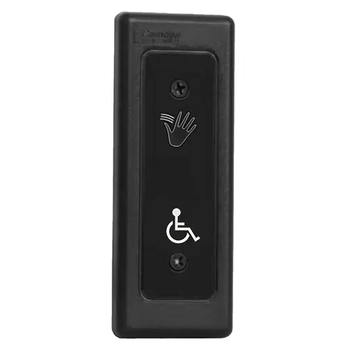 SureWave CM-324 Series Touchless Switch, 1" to 30" Range, 1 Relay, Narrow Hand Icon/Wheelchair Symbol Faceplate, Black Finish Applied