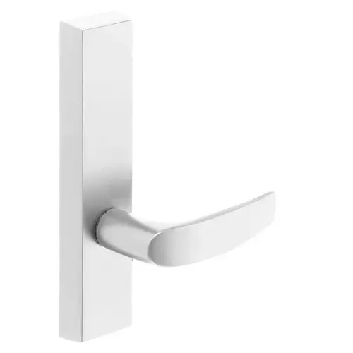 Grade 1 Exit Device Trim, Passage Function, For Surface Vertical Rod and Mortise (8700, 8900 Series) Devices, B Lever, LHR, White Suede Powder Coat White Suede Powder Coat