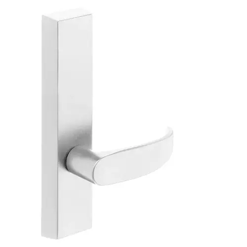 Grade 1 Exit Device Trim, Dummy, Freewheeling Trim - No Outside Operation, For Surface Vertical Rod and Mortise (8700, 8900 Series) Devices, P Lever, LHR, White Suede Powder Coat White Suede Powder Coat