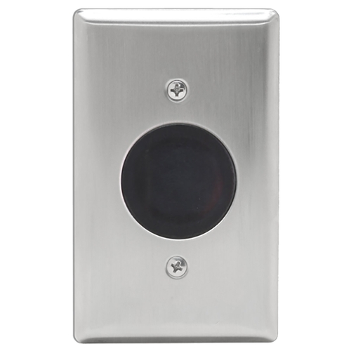 SureWave CM-324 Series Touchless Switch, 1" to 30" Range, 1 Relay, Single Gang Stainless Steel Faceplate, Stainless Steel Finish Applied