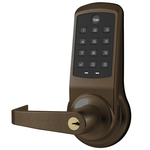 Cylindrical Lock with Keypad Trim Dark Oxidized Satin Bronze