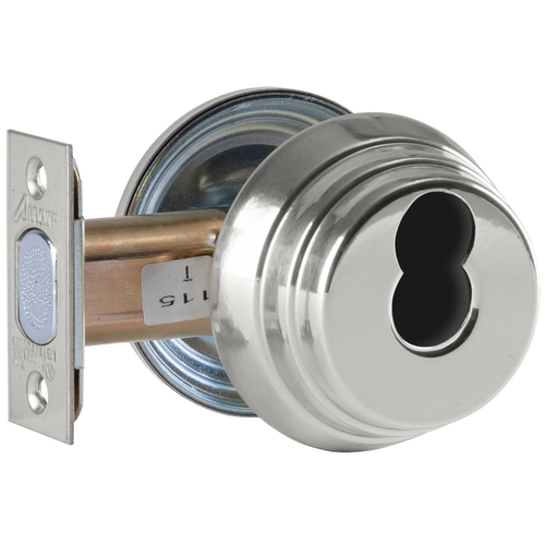 Grade 2 Double Cylinder Deadlock SFIC Prep Less Core Field Reversible Bright Chrome Finish