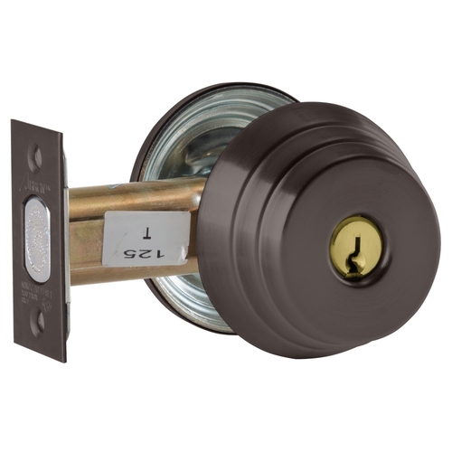 Lock Deadlock Dark Oxidized Satin Bronze Oil Rubbed