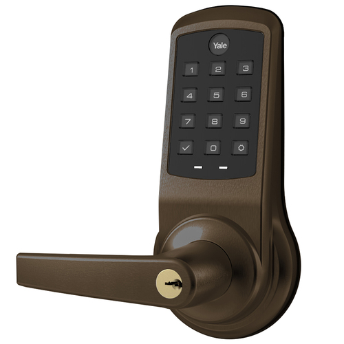 Cylindrical Lock with Keypad Trim Dark Oxidized Satin Bronze