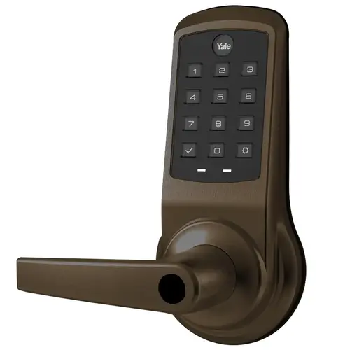 Cylindrical Lock with Keypad Trim Dark Oxidized Satin Bronze