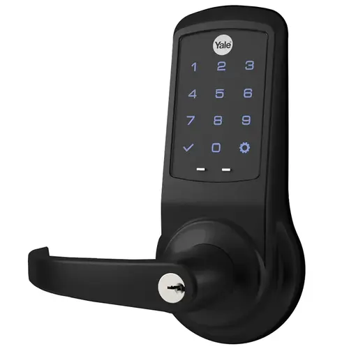 Cylindrical Lock with Keypad Trim Flat Black Coated