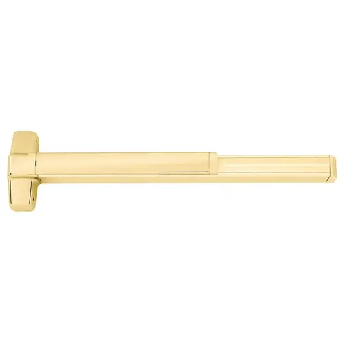 3' Fire Rated Concealed Vertical Rod Grooved Case Exit Device for Wood Door, Satin Brass Finish