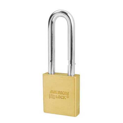 2 In. Wide Solid Brass Body, 3 In. Tall 3/8 In. Diameter Boron Shackle