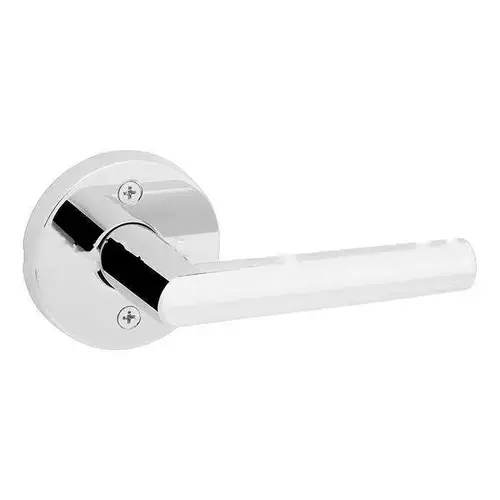 Milan Lever with Round Rose Half Dummy Door Lock Bright Chrome Finish