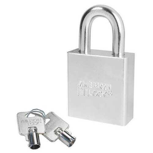 American Lock A7260 KD 2" Wide Solid Steel Body, 1-1/8" Tall 3/8" Diameter Boron Shackle, 7 Pin Cylinder, 2" solid steel tubular cylinder padlock