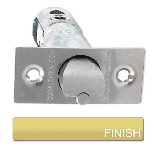 Dual Backset Deadlatch Polished Brass Finish