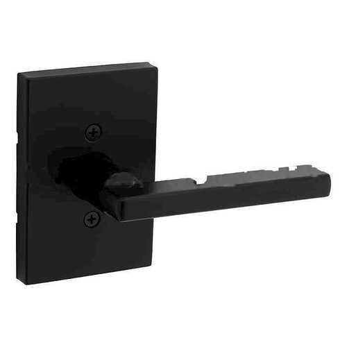 Halifax Lever with Rectangular Rose Half Dummy Door Lock Iron Black Finish