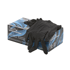 Medium Tear Resistant Black Latex Gloves - 100 Gloves