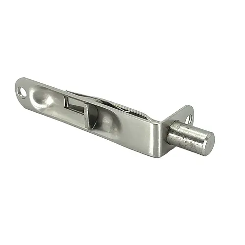 Round Corner Flush Bolt 4" Satin Nickel