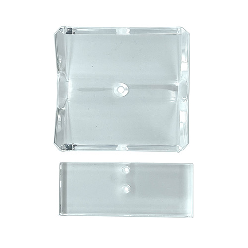 Clear Acrylic 135 degree Mall Glass Clamp