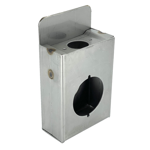 Keedex K-BXSGL234-SS Single Hole Lock Box-16 Gauge Std Cyl Locks 2-1/8" Hole Stainless Steel