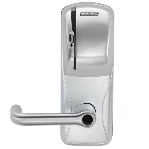 Electric Cylindrical Lock Satin Chrome