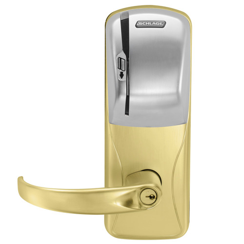 Electric Cylindrical Lock Satin Brass