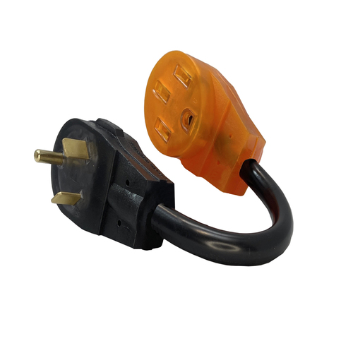 Generator Power Cord Adapter Color Connect 10/3 SJTW 125 V 12" L Black