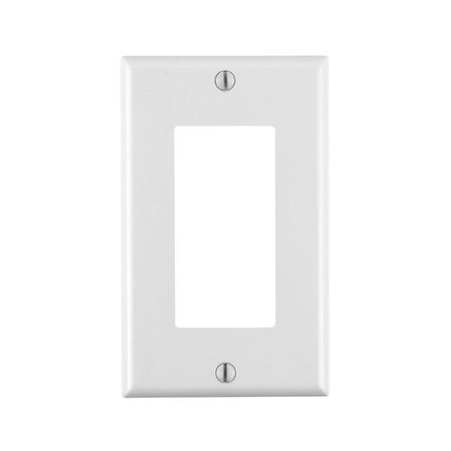 Wall Plate White 1 gang Thermoset Plastic White