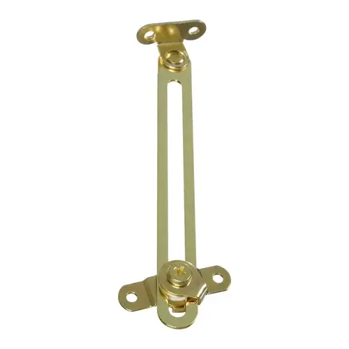 National Hardware N208-637 Friction Lid Support Brass-Plated Steel 6" Brass-Plated
