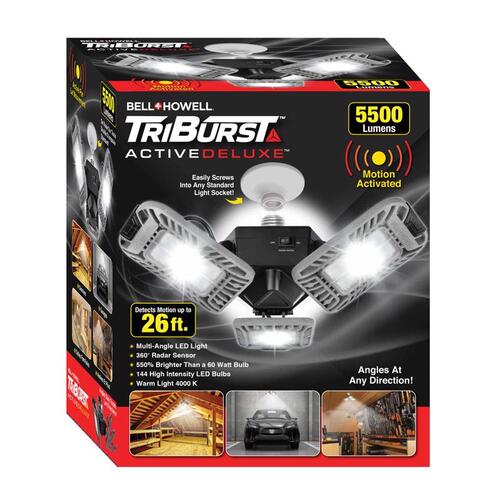 LED Bulb TriBurst Square E26 (Medium) White 300 Watt Equivalence Half Flat Black
