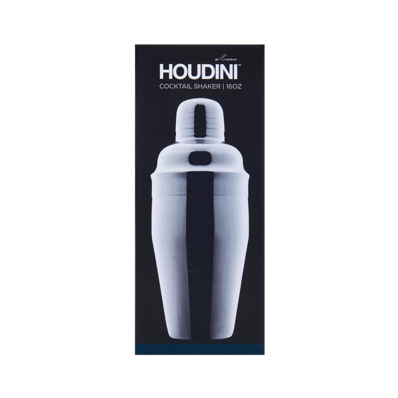 HOUDINI H4-013704T Cocktail Shaker 16 oz Silver Stainless Steel Silver