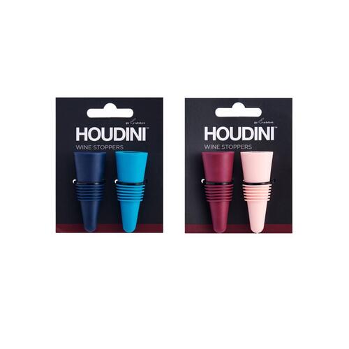 HOUDINI W9319 Bottle Stopper Assorted Stainless Steel/Silicone Assorted