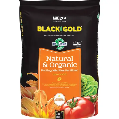 Black Gold 1402040 2CF P 2 Cu. Ft. 47-1/2 Lb. All Purpose Natural & Organic Potting Soil Mix