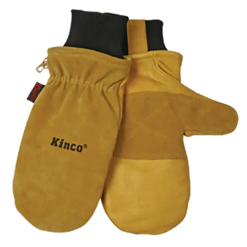 Kinco 901T-M Ski Gloves M Pigskin Leather Black/Gold Black/Gold Pair