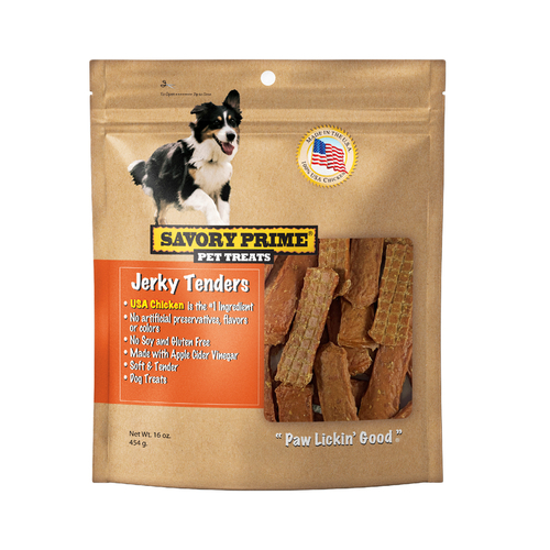 Savory Prime 374 Jerky Tenders Natural Chicken Grain Free For Dogs 16 oz