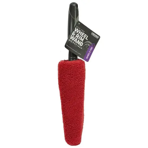 VIKING 862600 Premium Metal-Free Wheel & Rim Wash Brush Black/Red