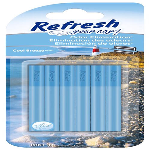 Refresh Your Car! RHZ226-6AME Car Vent Clip Cool Breez Scent Solid