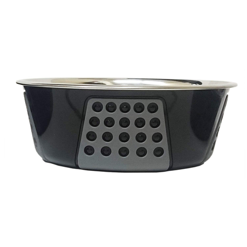 Ethical 58516 Pet Bowl Black Tribeca Stainless Steel 55 oz For Dogs Black