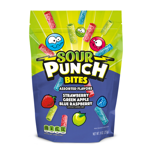 Sour Punch 18745-XCP6 Candy Bites Assorted 9 oz - pack of 6
