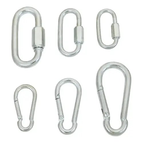 Snap Hook And Quick Link Set Zinc-Plated Steel Zinc-Plated