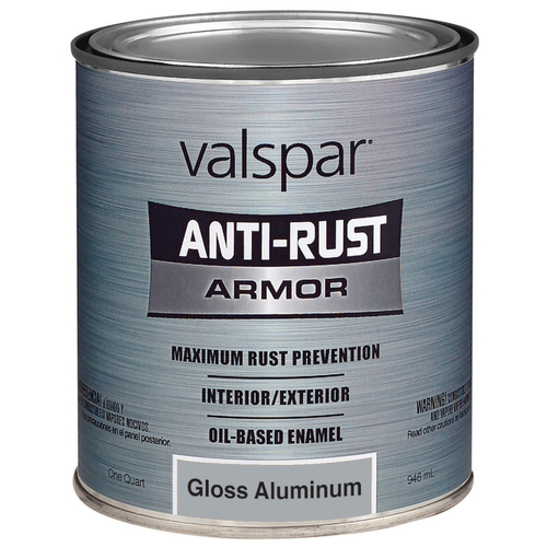 Valspar 44-21840 QT 21800 Series 044.00.005 Enamel, Gloss, Aluminum, 1 qt Can