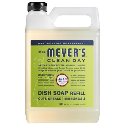 Clean Day Dish Soap Refill, 48 fl-oz, Liquid, Lemon Verbena