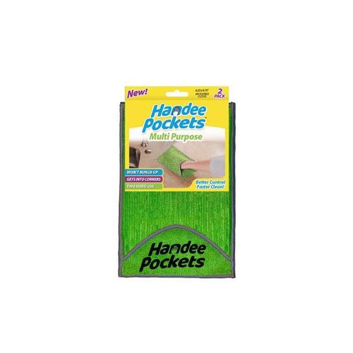 Cleaning Cloth Microfiber 6.25" W X 9.75" L Green Pair